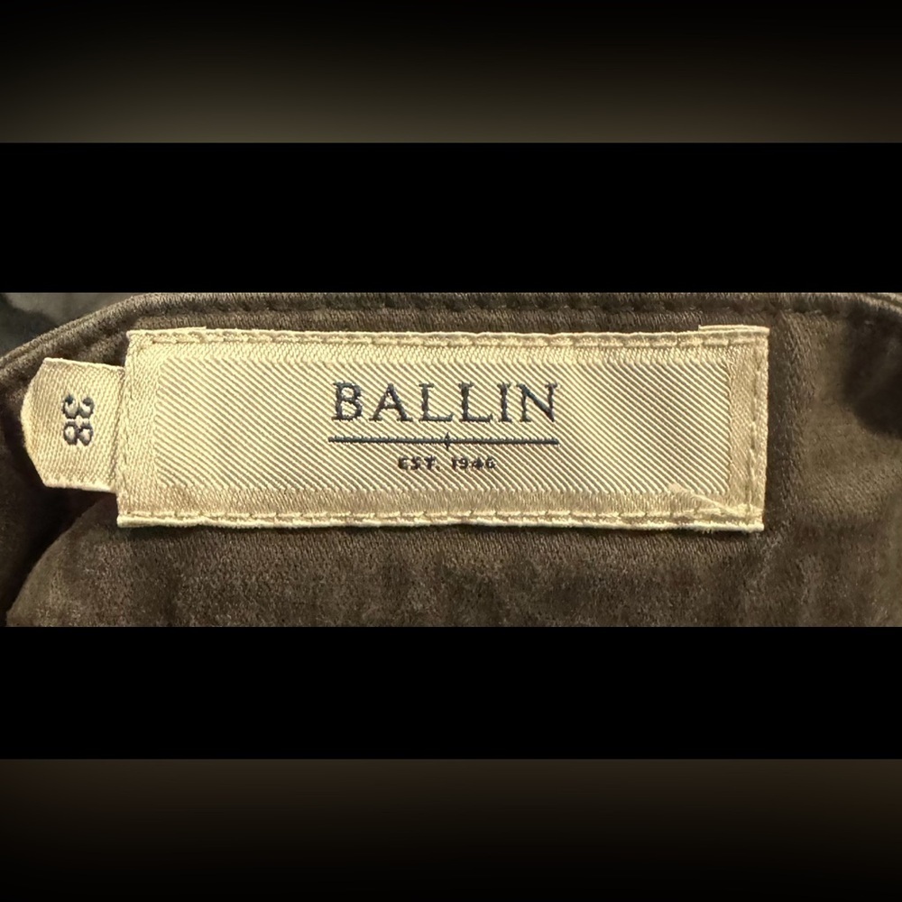 BALLIN Olive Green Khaki Pants Men's 38 X 28 Straight Career Business Casual - Picture 6 of 8
